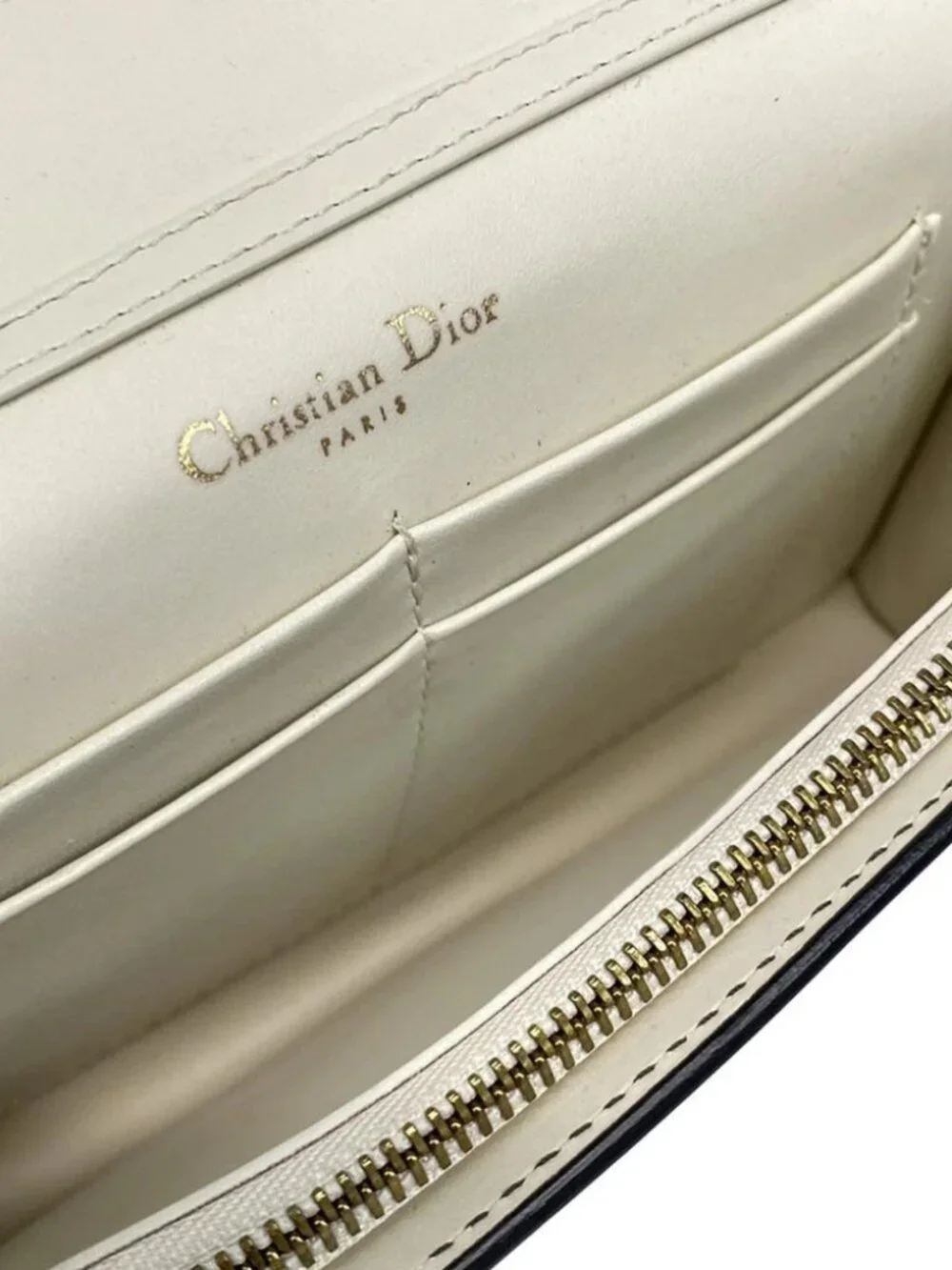 DIOR/ChristianDior White Leather Other Style Wallet